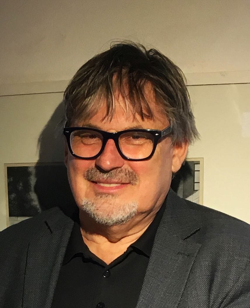 Joachim Kupke 2019 bei seiner letzten Einzelausstellung auf der Ostalb.