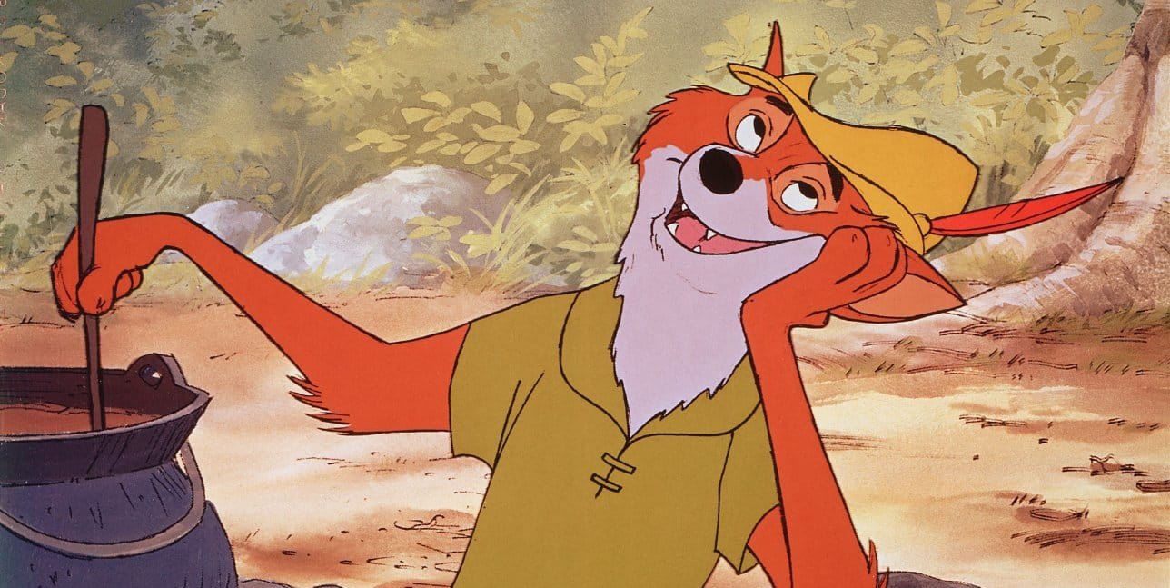 Walt Disneys „Robin Hood“ hat viele tierische Freunde.