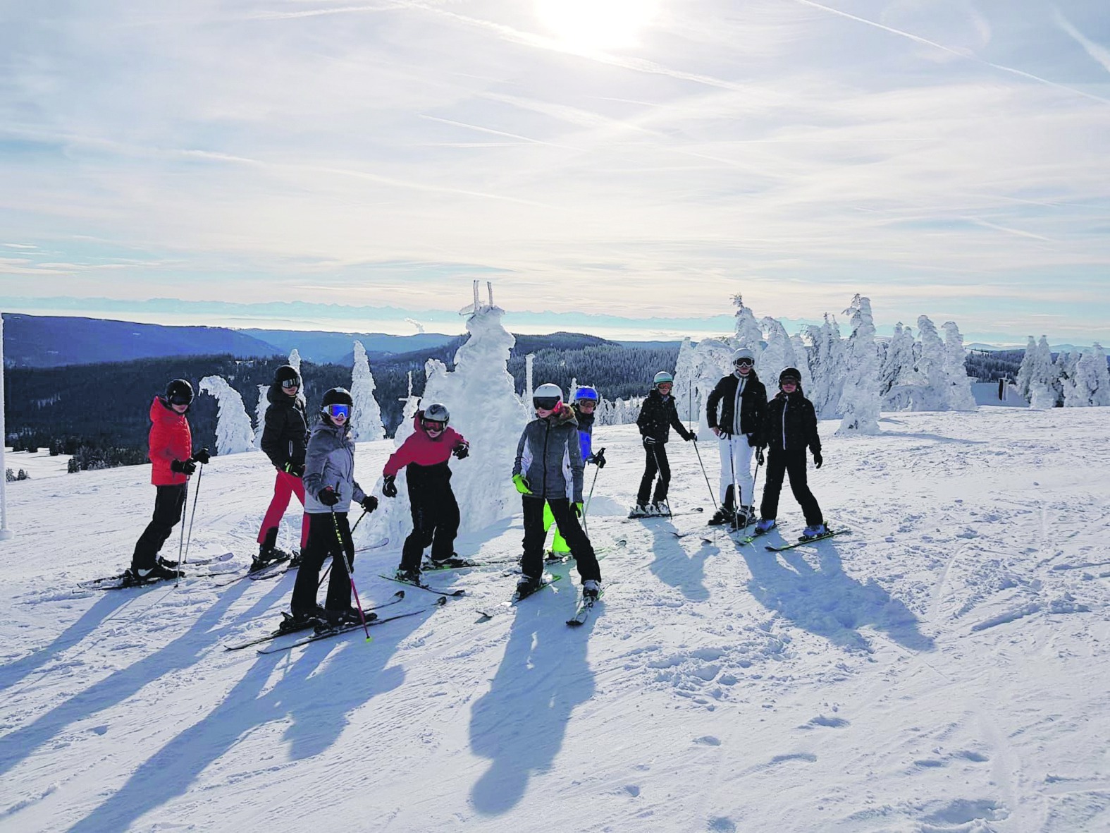 So macht Schule gleich doppelt Spaß: 20 Schüler des Sportprofils an der Gemeinschaftsschule Döffingen waren für 5 Tage am Feldberg. Bild: z