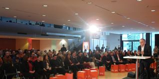 Andreas Stoch, Spitzenkandidat der baden-württembergischen SPD, beim Wahlkampfauftakt in der Kongresshalle.