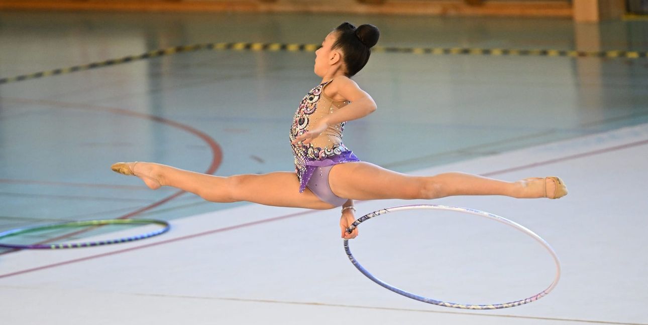 Körperspannung im Sprung bis in die Zehenspitzen: Eleria Pak vom VfL Sindelfingen.