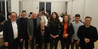 Beim Böblinger SPD-Neujahrsempfang (von links): Kai Burmeister, Lukas Häberle, Herbert Protze, Marlies Stiegler, Tamara Atexinger, Jasmina Hostert, Enzo Gaeta und Florian Wahl.