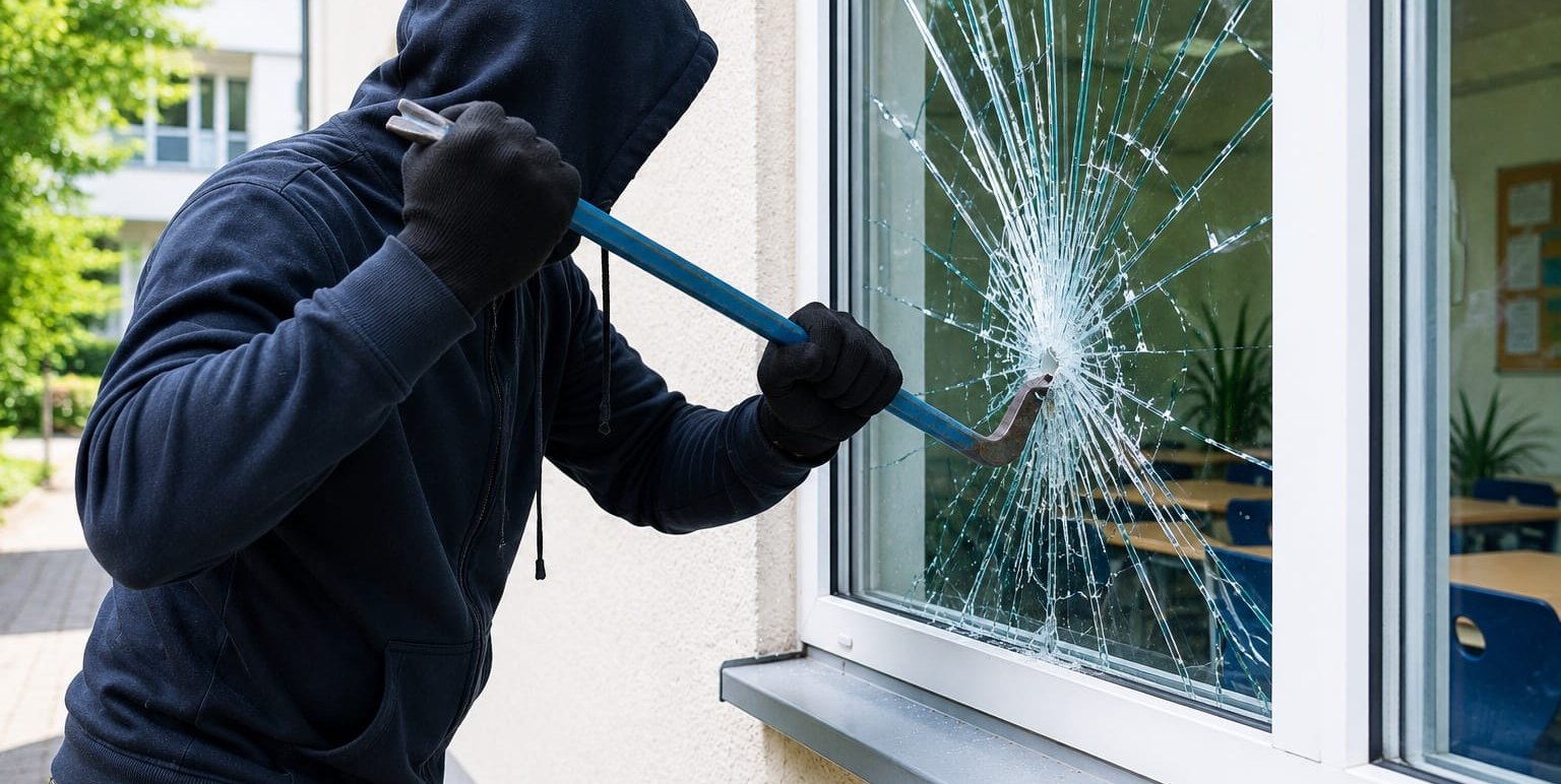 Täter stahlen Tablets und Bargeld.