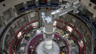 Die Iter-Tokamak-Maschine, ein experimenteller Fusionsreaktor, ist in Saint-Paul-Lez-Durance zu sehen.