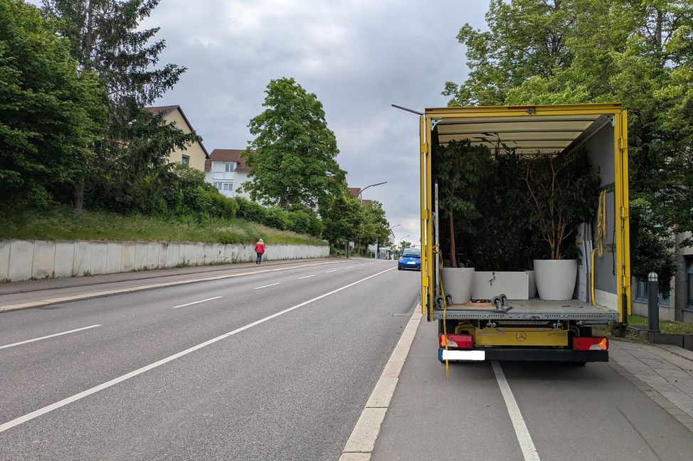 Blockierter Radweg