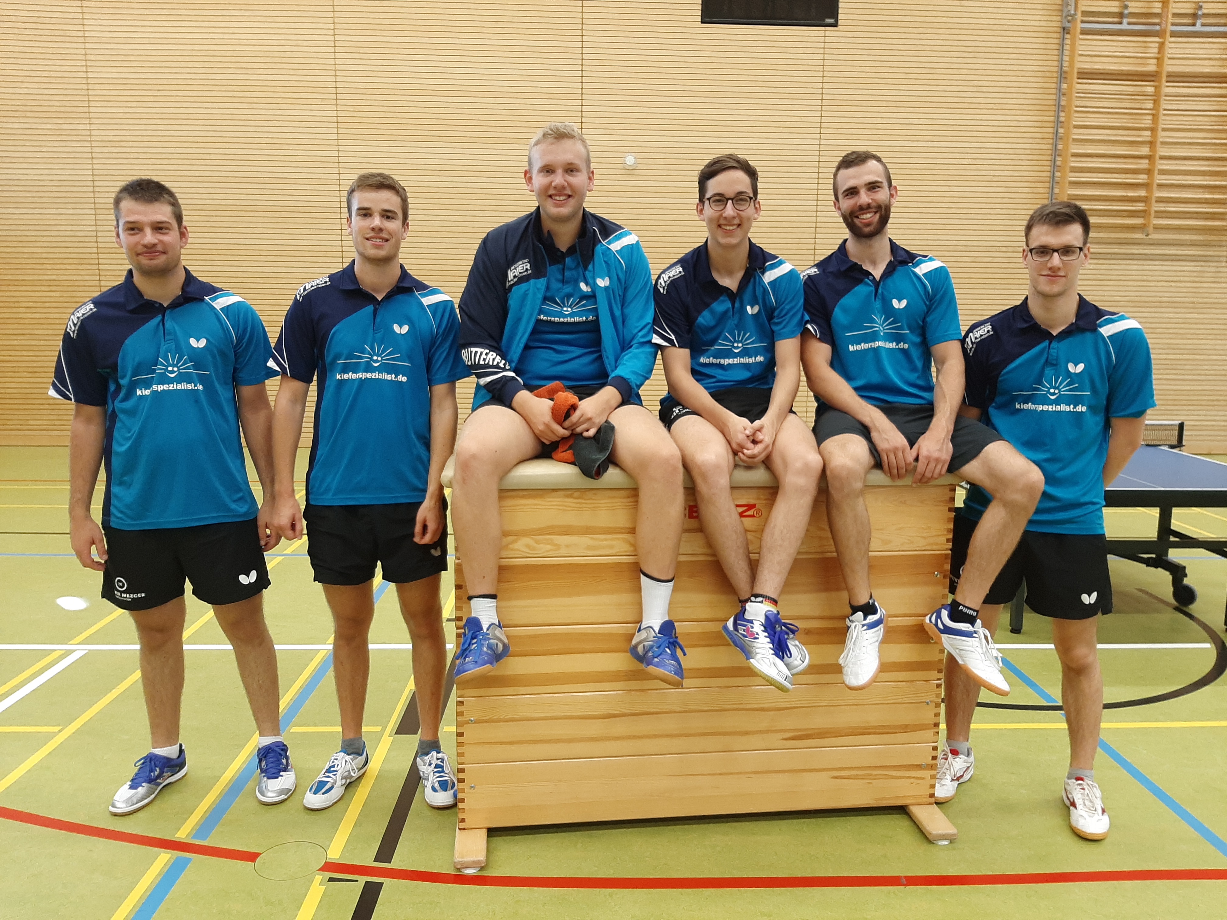 Starker Auftritt: . Neuzugang Benjamin Krause, Sven Stolz, Mika Pickan, Carlos Dettling, Daniel Bacher und Thomas Barth (von links)