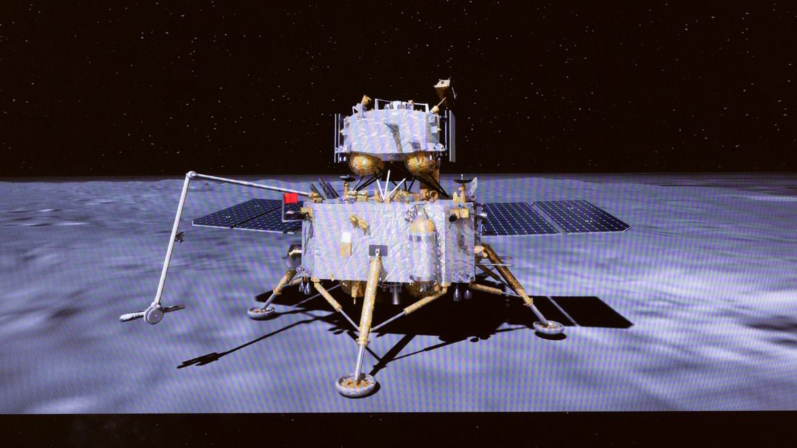 2026 soll mit der Mission "Chang'e 7" zunächst wieder eine Sonde auf dem Mond landen - wie hier bei "Chang'e 6".  (Archivbild)