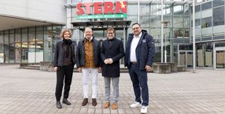 v.l.n.r. Dr. Corinna Clemens (Bürgermeisterin), Andreas Dünkel (Geschäftsführender Gesellschafter Activ-Immobilien GmbH & Co.KG), Markus Kleemann (Oberbürgermeister), Felix Rapp (Geschäftsführer Wirtschaftsförderung Sindelfingen GmbH). Bild: Activ-Group
