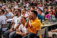 Bilder aus dem Brauhaus - Deutschland gegen Spanien.