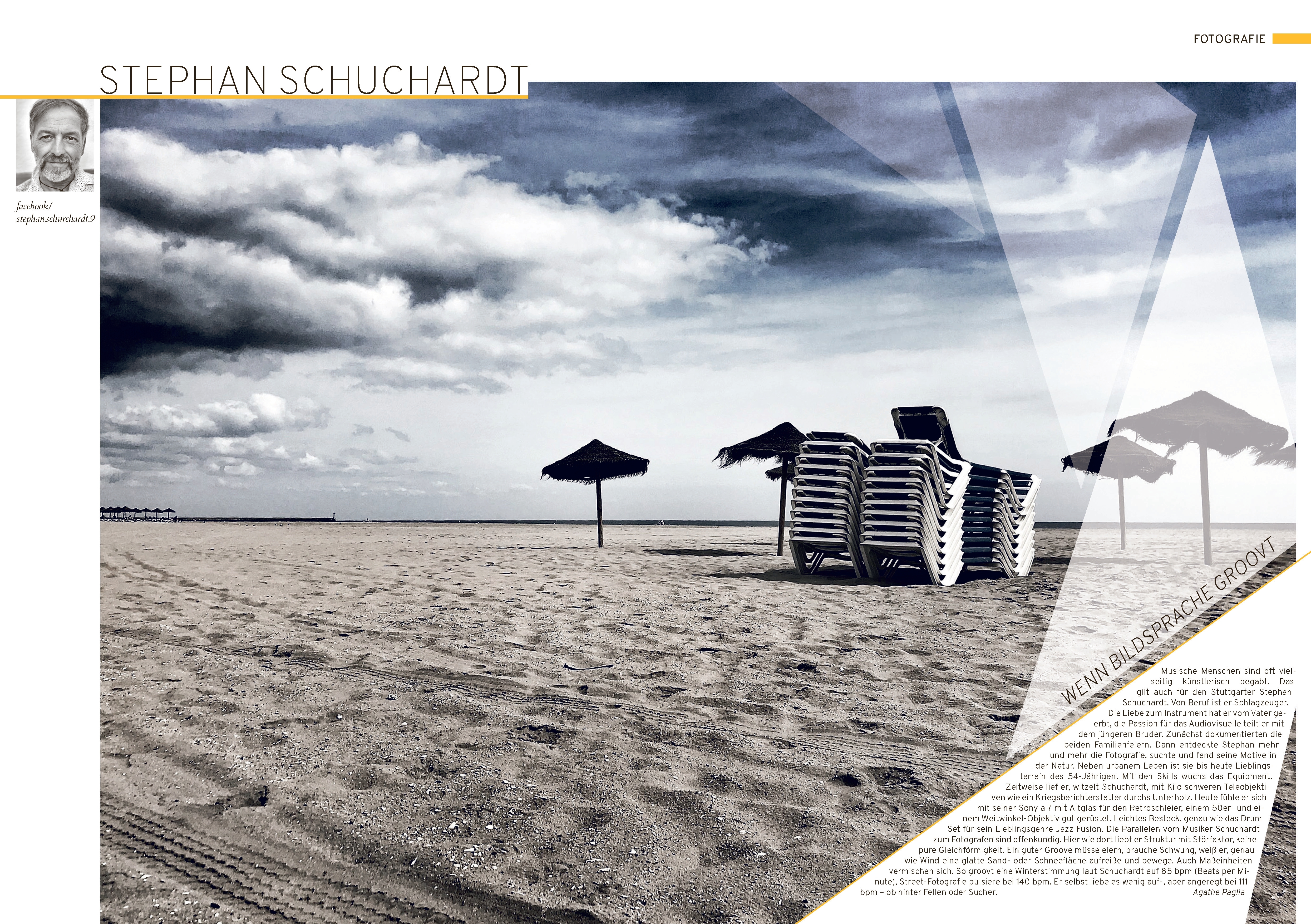 Diese Doppelseite aus dem Magazin „Erleben“ mit einem Foto von Stephan Schuchardt wurde beim European Newspaper Award prämiert.