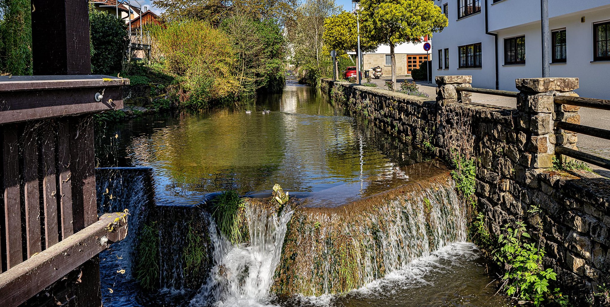 Die Quellen in Aidlingen bringen trotz des trockenen Sommers noch genügend Wasser, besonders der Aidursprung.