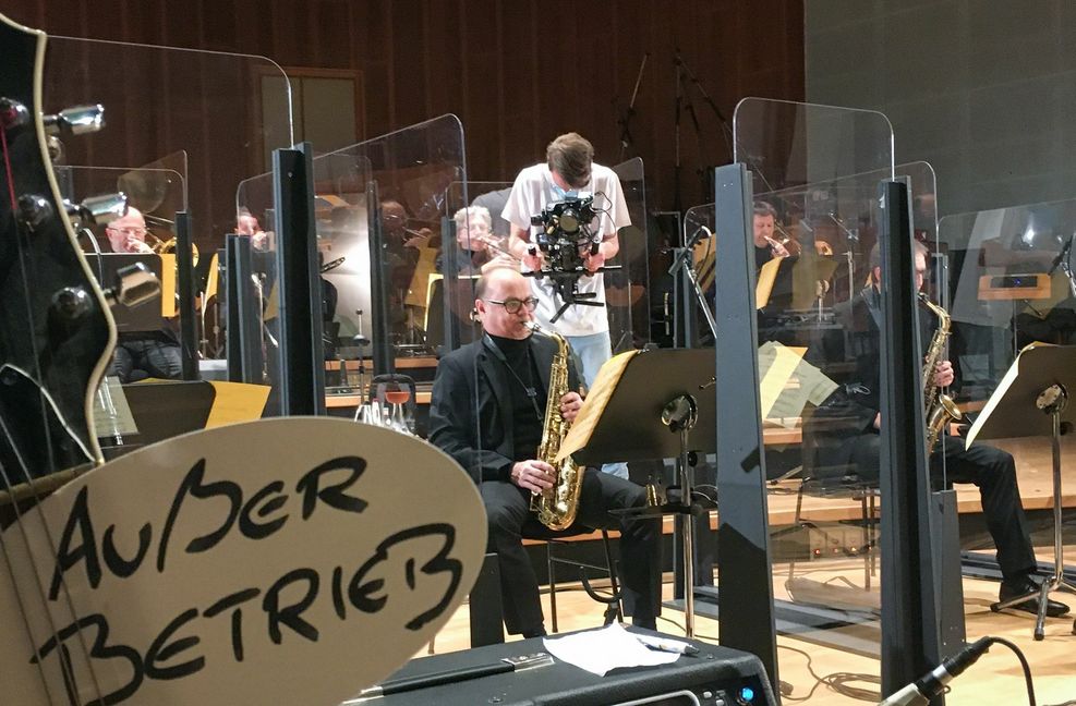 Die SWR Bigband bei den Aufnahmen Foto: SWR