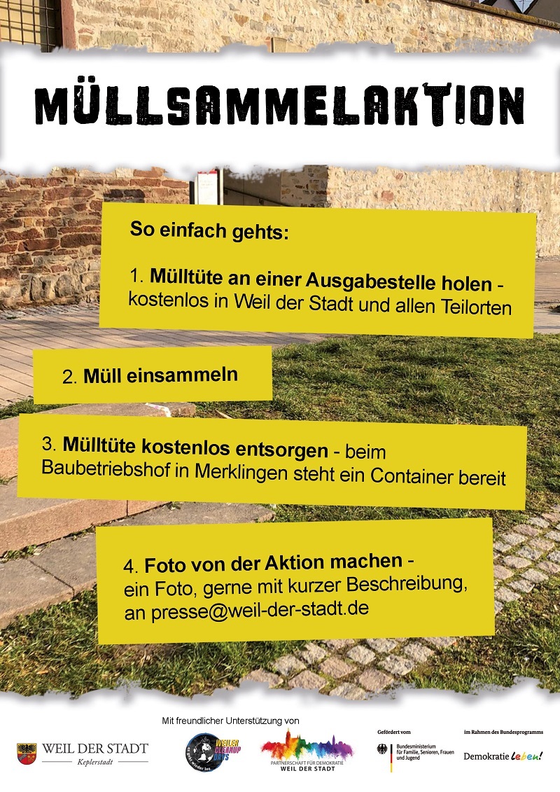 Mit diesem Plakat wirbt die Stadtverwaltung Weil der Stadt  für ihre Aktion. Bild: z