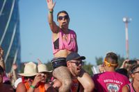 Beste Stimmung auf dem Flugfeld.