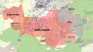 Verunreinigtes Trinkwasser: Die  betroffenen Gebiete sind rot markiert. Bild: z