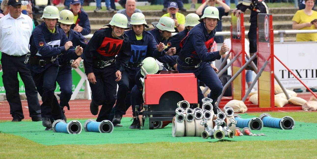 Internationale Wettkämpfe gibt es bei der Renninger Feuerwehr.
 Bild: z