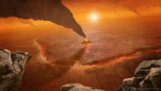 Sieht so die Erde in 500 Jahren aus? Die  Quetzalpetlatl Corona – eine ovale Oberflächenstruktur, bei der es sich  nicht um einen Einschlagkrater handelt – auf dem Planeten Venus.