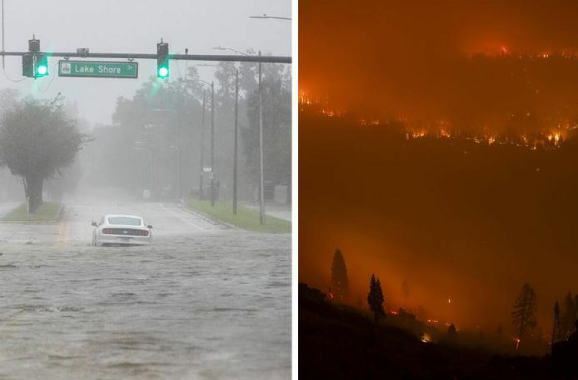 In Florida zu nass, in Kalifornien zu trocken.