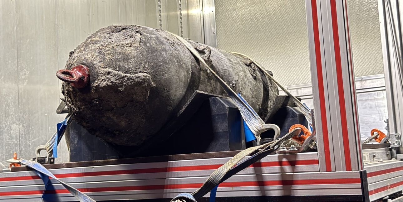 Die 250kg-Weltkriegsbombe.