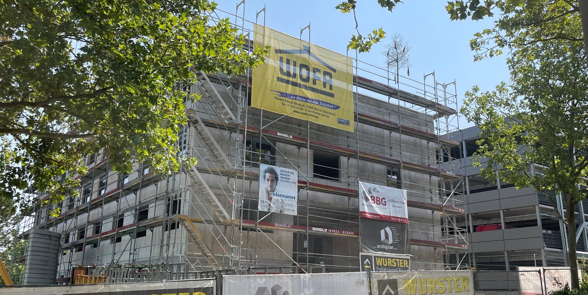 Der Rohbau ist fertig.