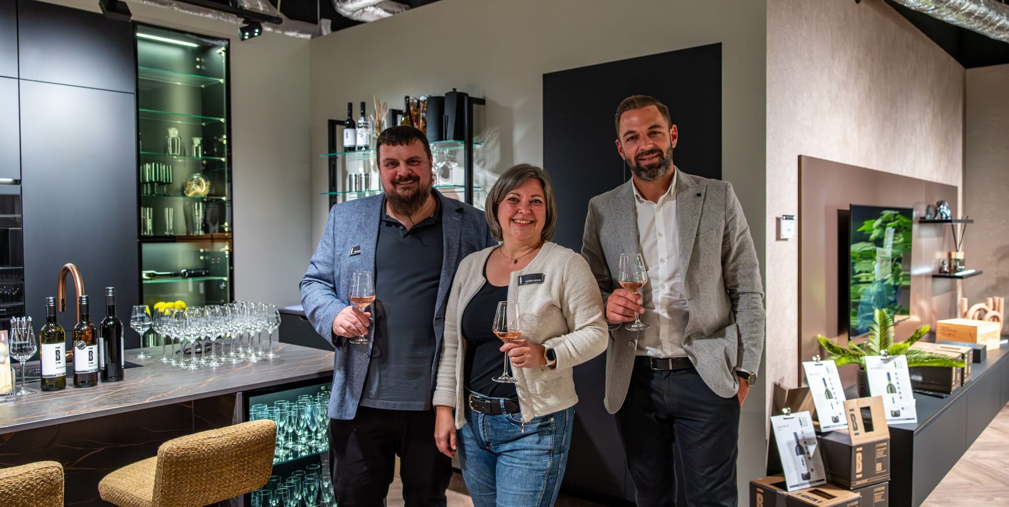 Matthias und Steffi Buchert waren bei Franz Teufel, Inhaber von Interieur Steinle zu Gast.