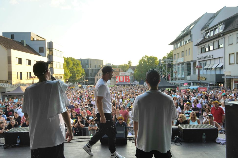 "Vier gewinnt" auf dem Sindelfinger Marktplatz.