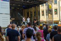 "Vier gewinnt" auf dem Sindelfinger Marktplatz.