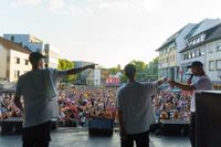 "Vier gewinnt" auf dem Sindelfinger Marktplatz.