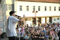 "Vier gewinnt" auf dem Sindelfinger Marktplatz.