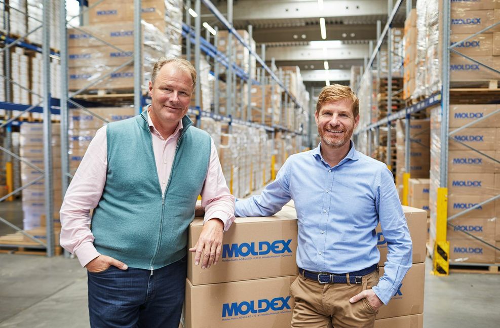 Die Moldex-Chefs Roman (links) und Torben Skov haben in den letzten Monaten ein heftiges Auf und Ab erlebt.
Foto: Moldex/Ralf Knoeringer F..