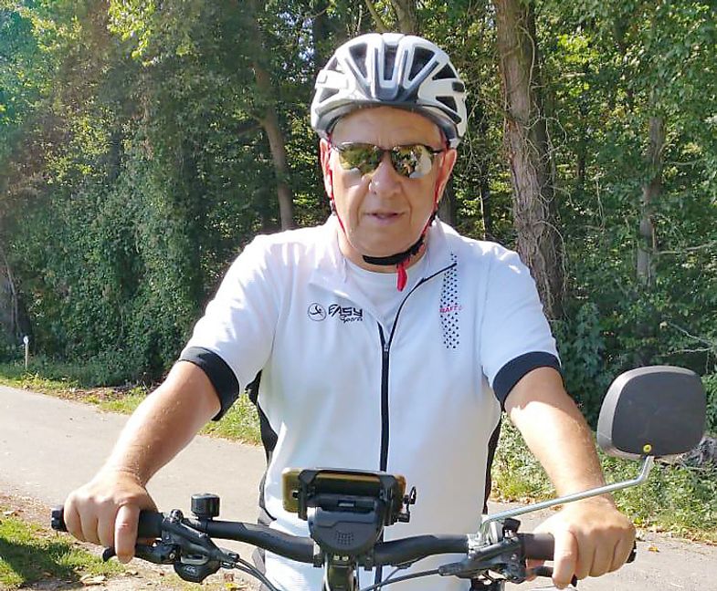 Thomas Vogel war bis Dienstagnachmittag der Top-Athlet im Team "Röhm-Medien" und radelt für Böblingen. An ihm liegt es also nicht, dass Sindelfingen viele Meilen weit führt.Bild: z