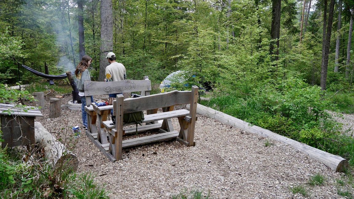 Das Trekking-Camp bei Sigmaringen bietet Platz für zwei Zelte.