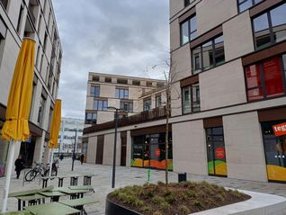 Im „Pulse“ gibt es Geschäfte, Büros, Wohnungen und bald auch eine Kita.