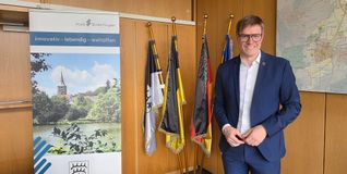 Markus Kleemann im mittleren Besprechungszimmer der Rathauses.
