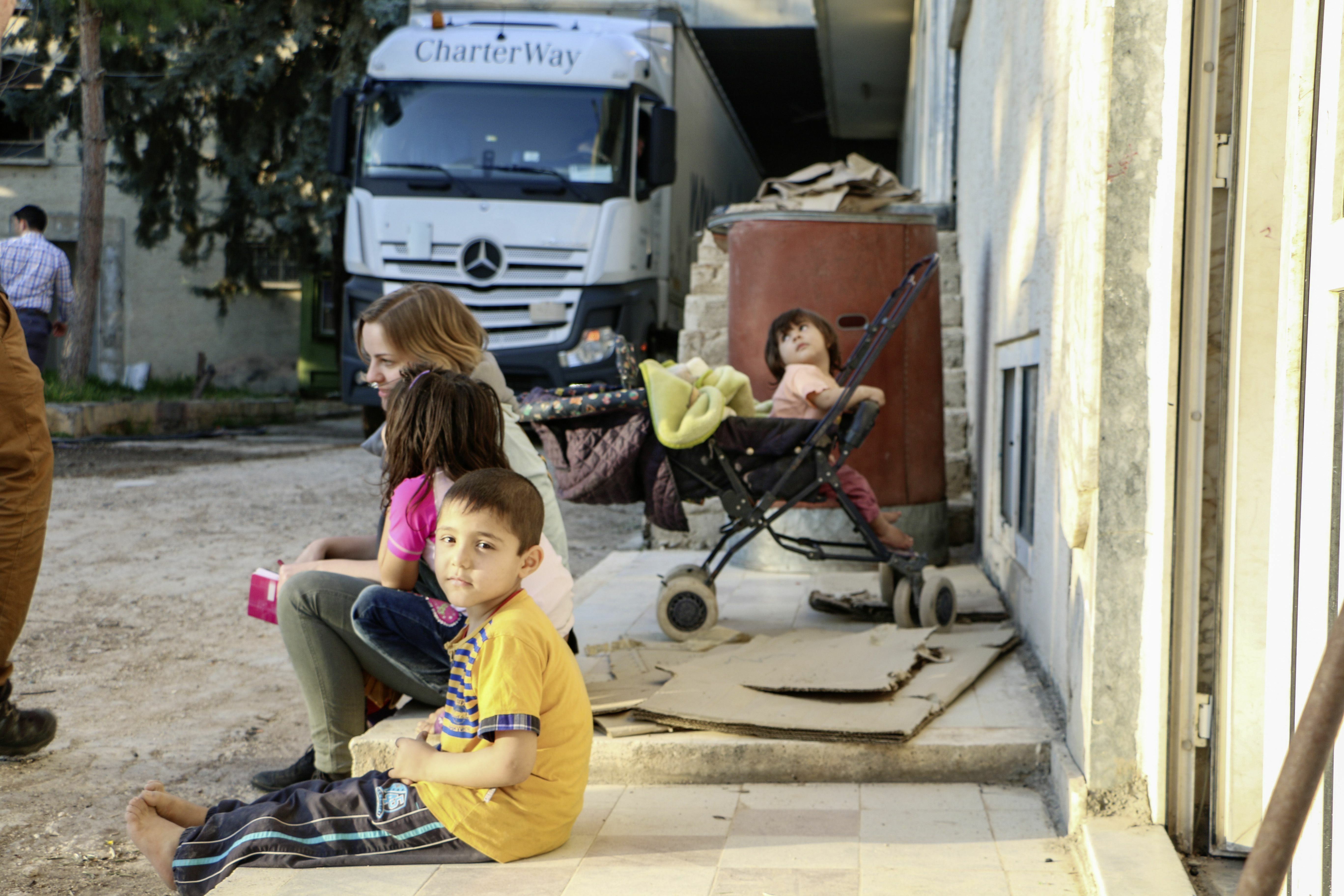 Der Hilfskonvoi von Daimler brachte die Hilfsgüter in Flüchtlingslager in der
Südtürkei. (Bild: z)