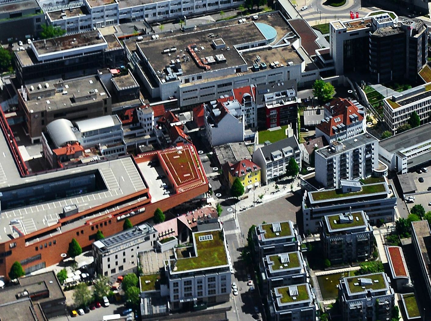 21.05.2016 BB Innenstadt vom See Richtung Ost mit KKH, und amerikanische Kaserne