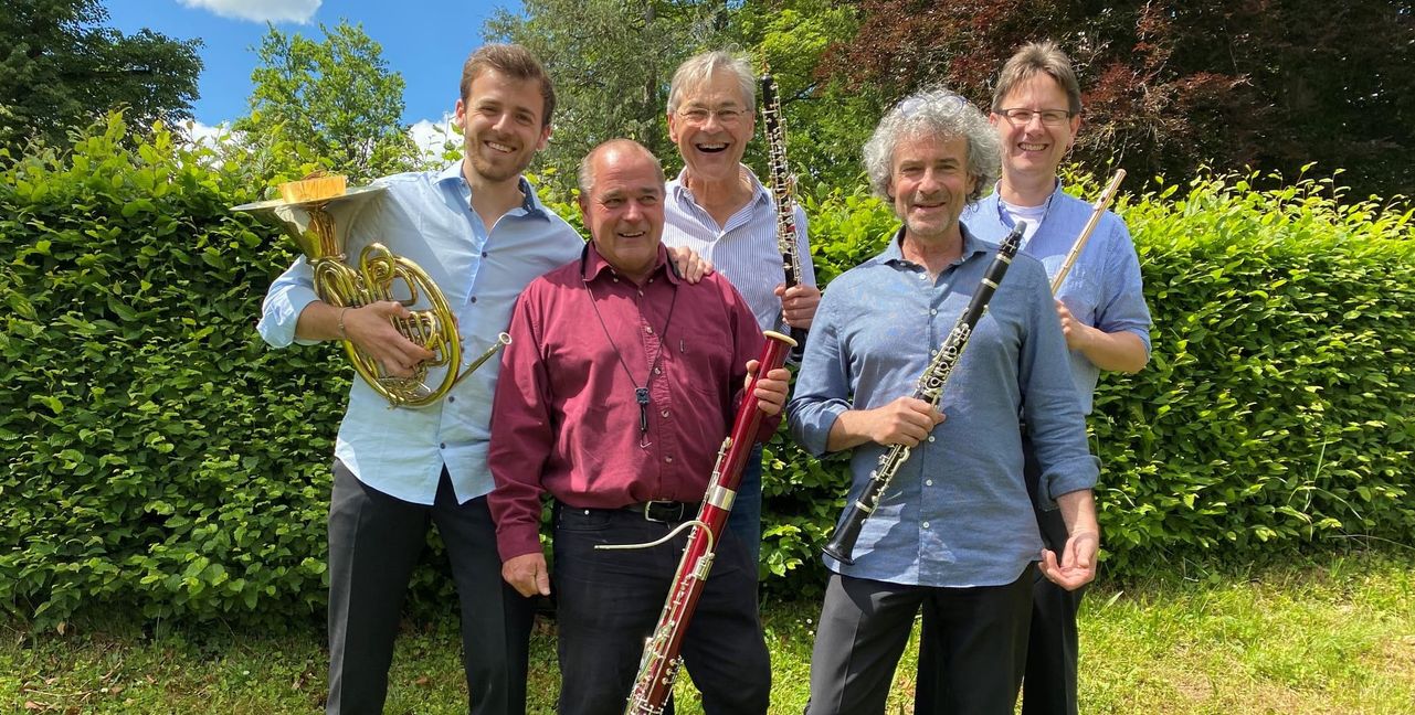 Die Profive Süddeutschen Bläsersolisten ergänzen die Sindelfinger Kammersolisten beim Konzert am Sonntag im Odeon der SMTT.