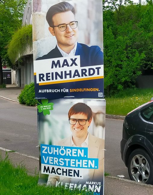Wahlplakate in Sindelfingen.