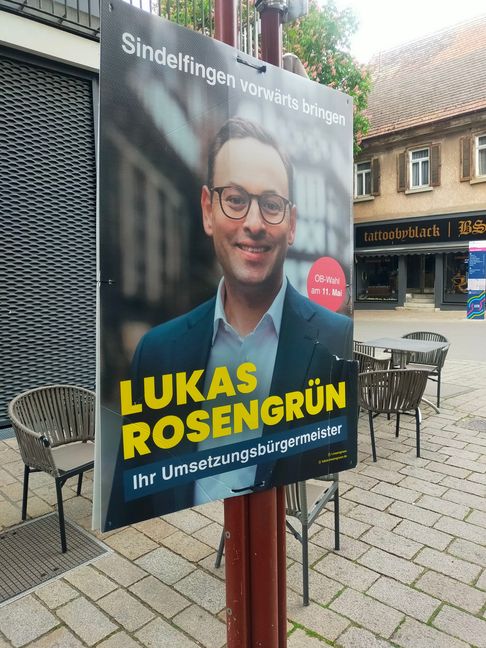 Wahlplakate in Sindelfingen.