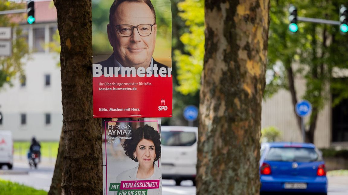 Berivan Aymaz (Grüne) und Torsten Burmester (SPD) sind in der Stichwahl um das Oberbürgermeisteramt in Köln. (Archivbild)