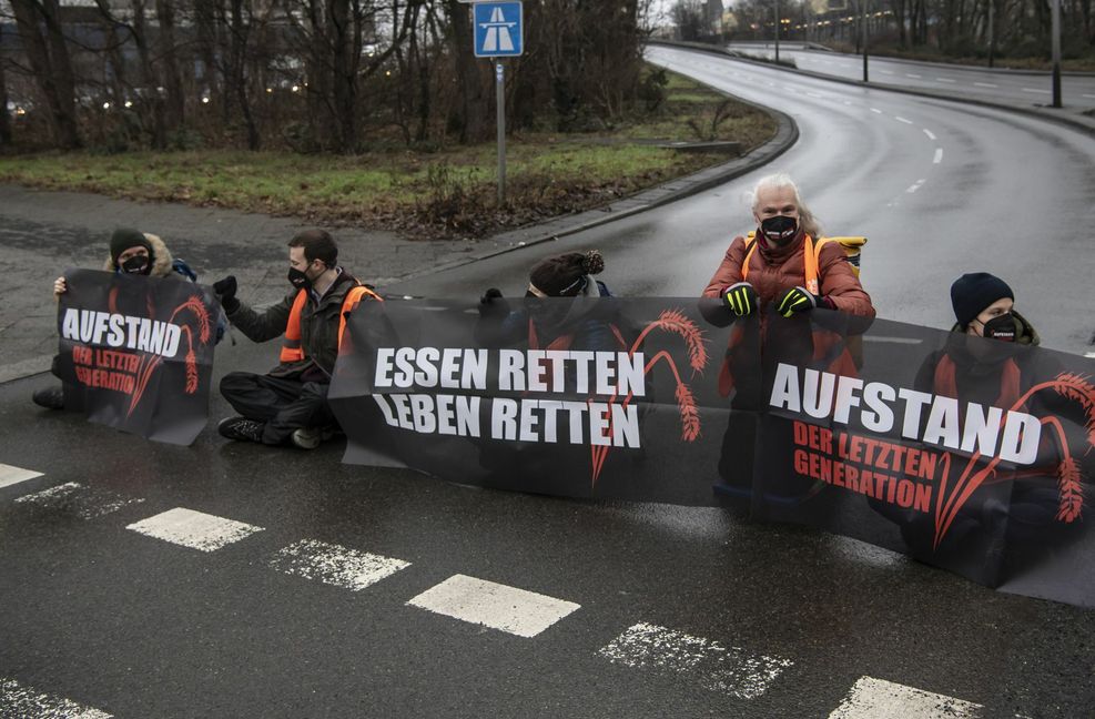 Straßenblockade zur Rettung des Weltklimas.