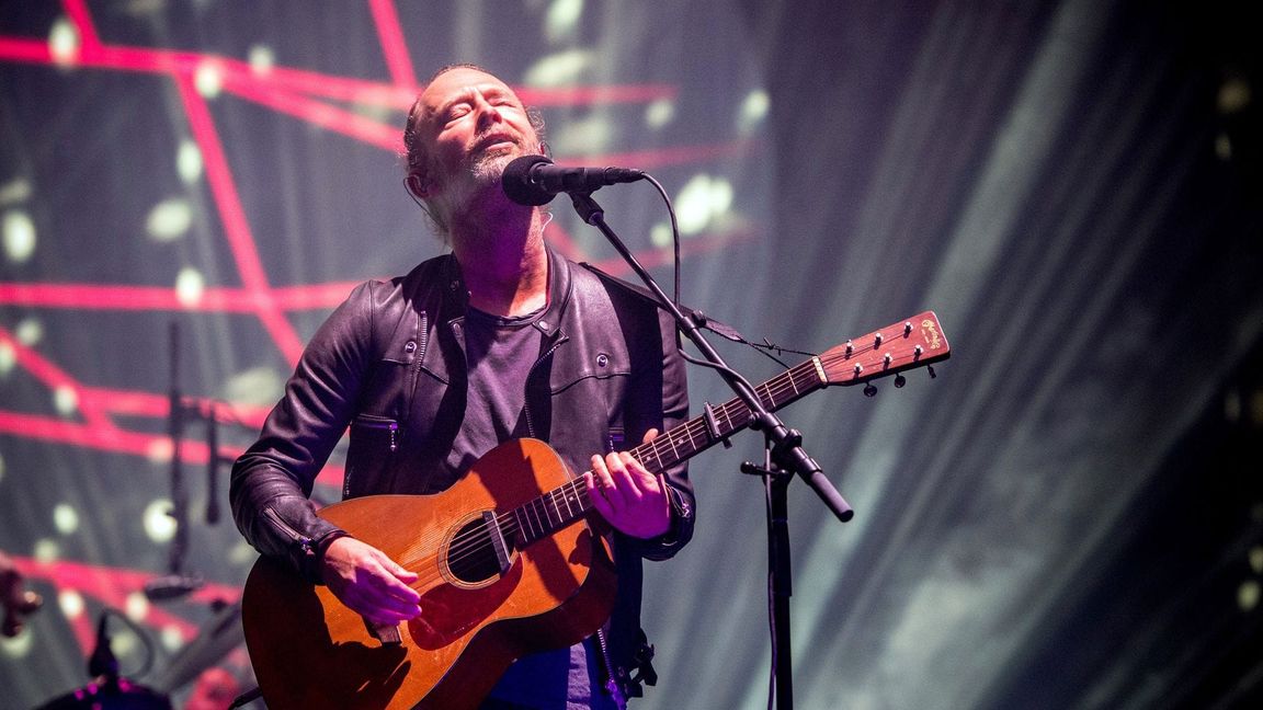 Radiohead-Sänger Thom Yorke. Mit Songs wie "Karma Police" und "Creep" erlangte die britische Band in den 90er Jahren weltweite Bekanntheit (Archivbild).
