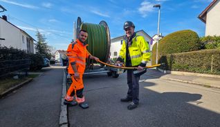 Glasfaserausbau in Sindelfingen.
