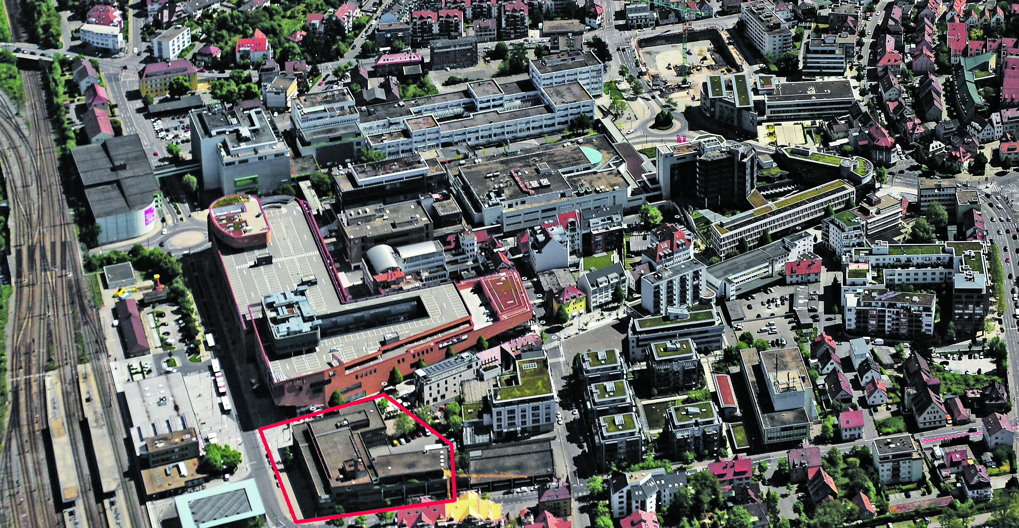 Das 6200 Quadratmeter große Post-Areal soll mit einer offenen Bürgerbeteiligung entwickelt werden. Bild: Stampe/A
