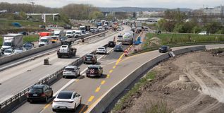 Die Ausfahrt Böblingen/Sindelfingen in Richtung Singen befindet sich im Bild auf der rechten Seite. Sie ist bis zum 25. Oktober nachts gesperrt.