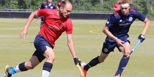 Der Böblinger David Scheufele (links) im Heimspiel gegen den Mannheimer HC II. Am Samstag geht es gegen den Münchner SC II.