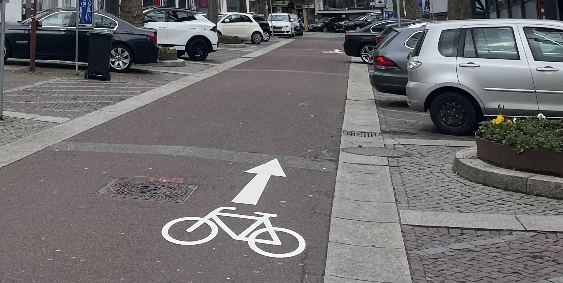 Die Markierungen wurden Anfang Februar aufgetragen.