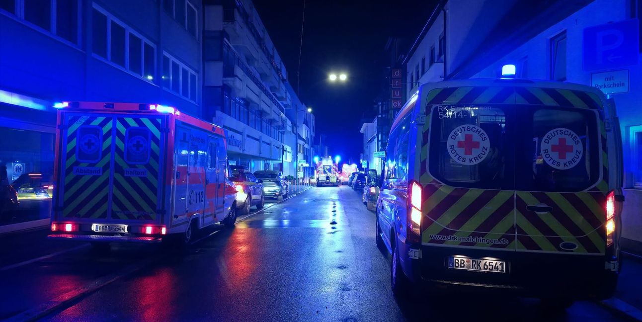 Brandeinsatz in der Nacht auf Montag am Sindelfinger Wettbachplatz.