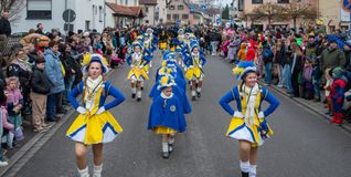 Die Garde des 1. Ehninger Karnevalsverein führte den Umzug mit an.