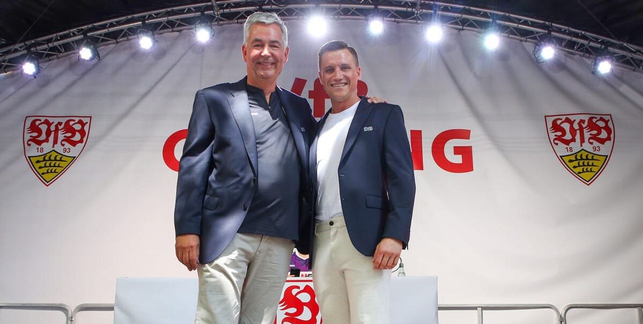 Der Interimspräsident Dietmar Allgaier (links) und Andreas Grupp wollen ihre Arbeit im Präsidium des VfB Stuttgart fortsetzen.